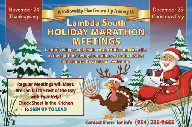 Lambda South Holiday Marathon Meetings